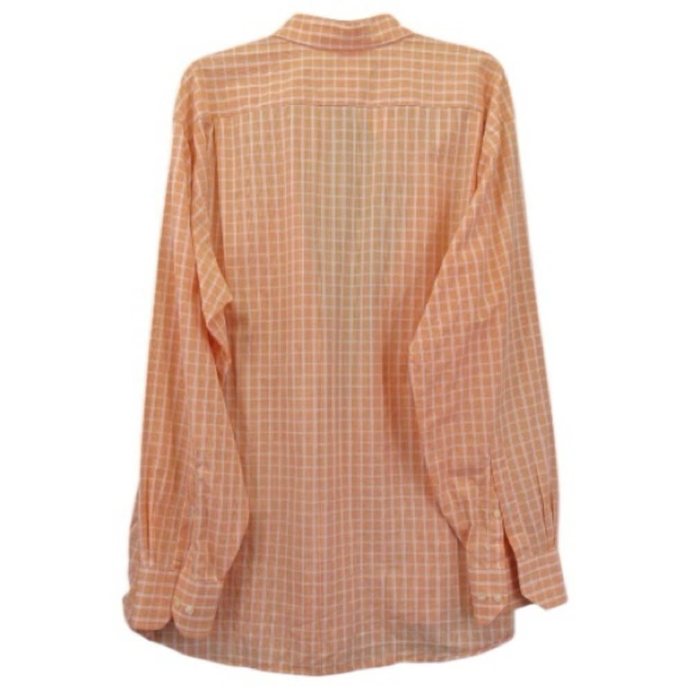 Tommy Bahama Men's Long Sleeve Button Up Shirt Orange Plaid Checkered - Picture 2 of 5